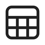 Table Freeze Row SVG Icon